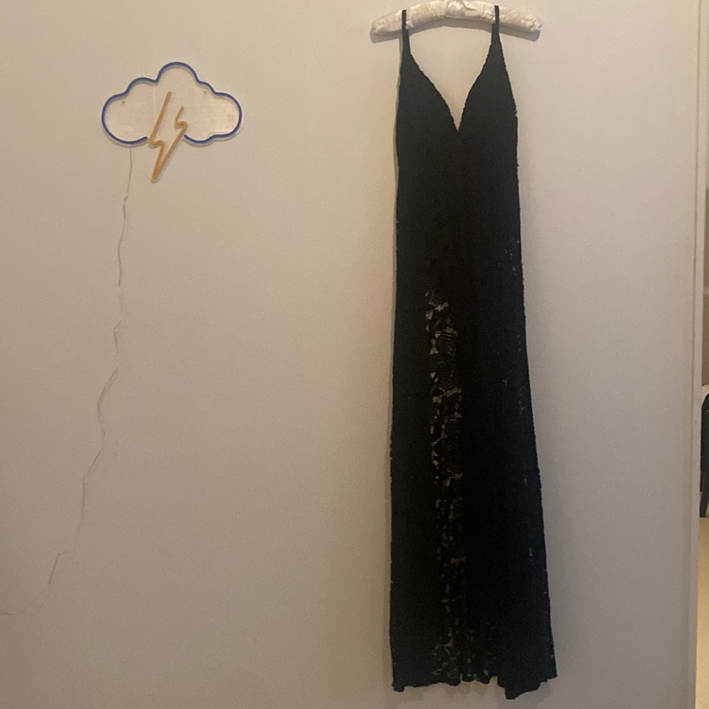 LF Black Lace Maxi Dress Size XS